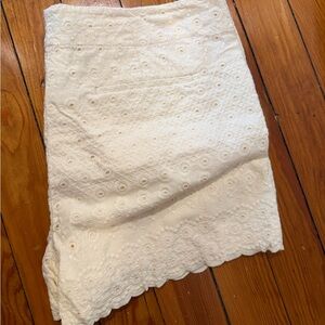 LOFT Pale Yellow Eyelet shorts